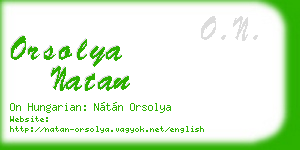 orsolya natan business card
