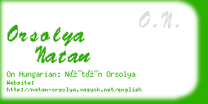 orsolya natan business card